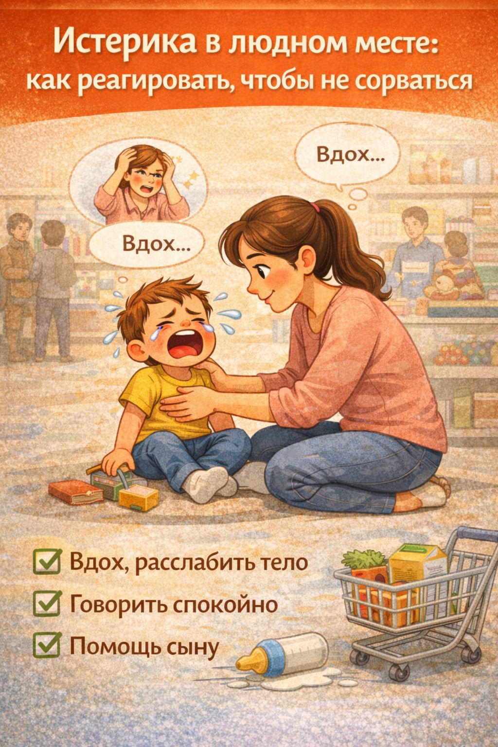 Истерика в людном месте: как реагировать, чтобы не сорваться